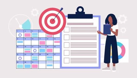 Business plan, project strategy Stock Illustration