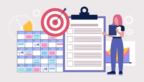 Business plan, project strategy Stock Illustration