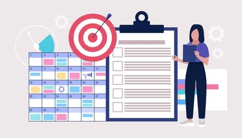 Business plan, project strategy Stock Illustration