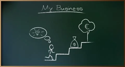 Business Plan on Schoolboard in Vector Stock Illustration