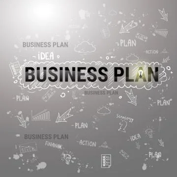 Business Plan Strategy Concept Startup Development Banner Illustrazione stock