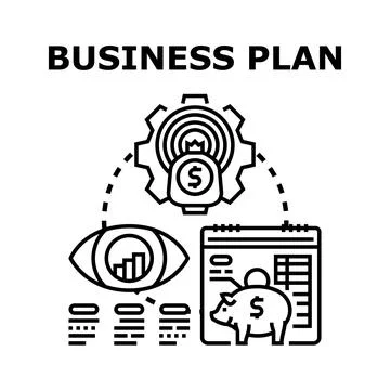 Business plan strategy developing financial success concept イラスト素材