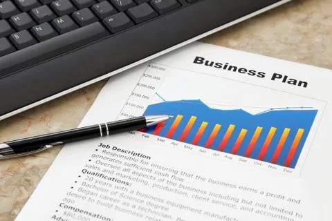 Business Plan on the Table Stock Photos