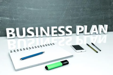 Business Plan text concept Stock Illustration