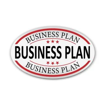 Business Plan Vector illustration of white paper round oval notes. Eps10. Stock Illustration