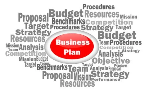 Business Plan Word Cloud Stock Illustration