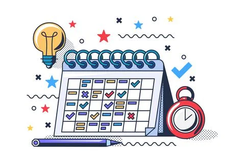 Business planner accessory for plan task vector イラスト素材