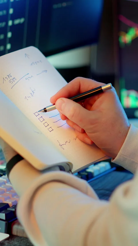 Business Planning Checklist Notebook Workspace Stock Footage 331032332