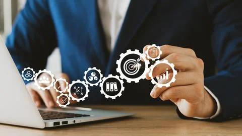 Business planning concepts, high-performance business processes and workflo.. 스톡 사진
