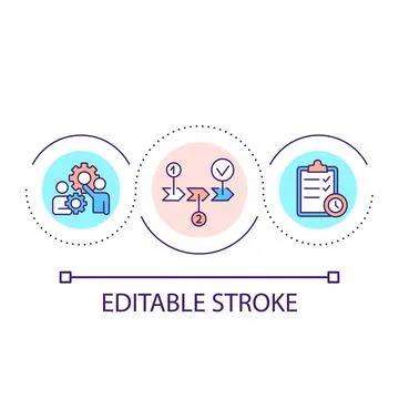 Business planning loop concept icon Stock-Illustration