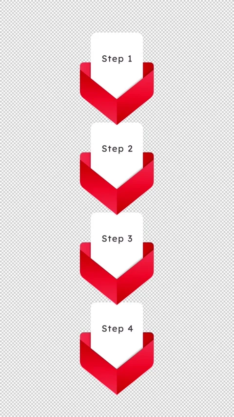 Business planning process red ribbon empty infographic template animation Stock Footage 340283883