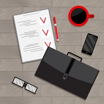 Business planning view top vector Stock Illustration