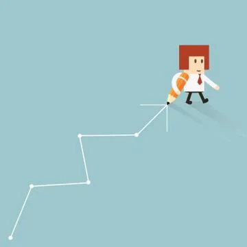 Business pointing Stock Illustration