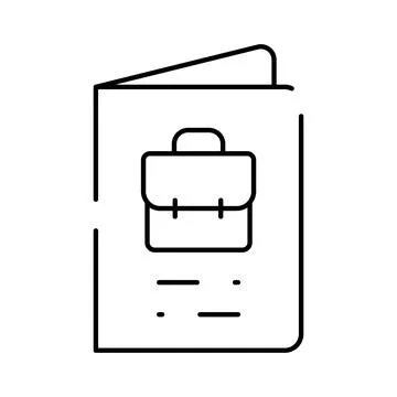 Business portfolio document creating new career opportunities Stock Illustration