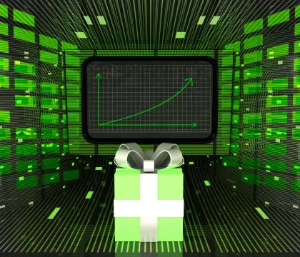 Business positive graph forecast or results as a surprise illustration Stock Illustration