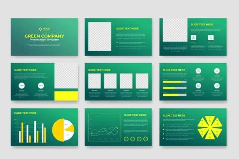 Business powerpoint presentation slides template or corporate business pres.. Stock Illustration