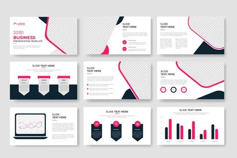 Business PowerPoint presentation slides template design. Use for modern key.. Stock Illustration