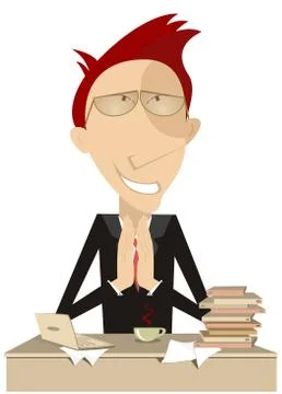 Business pray Stock Illustration