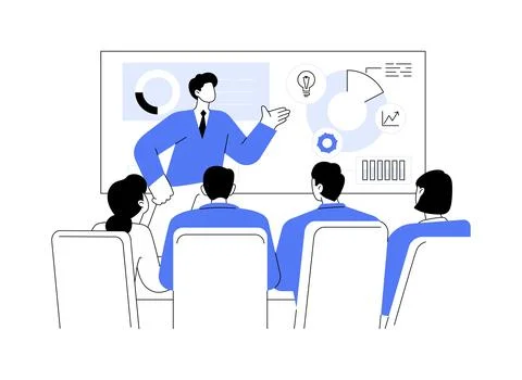 Business presentation abstract concept vector illustration. Stock Illustration