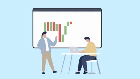 Business Presentation and Data Analysis Meeting Illustration Stock Footage 330887674