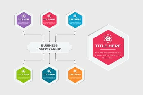 Business presentation and data visualization infographic elements vector. A.. 스톡 일러스트