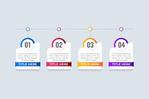 Business presentation and information chart flow diagram vector with colorf.. Stock Illustration