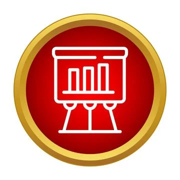 Business presentation bar chart data analytics icon Illustrazione stock