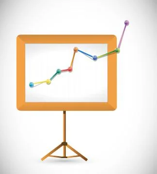 Business presentation board illustration Stock Illustration