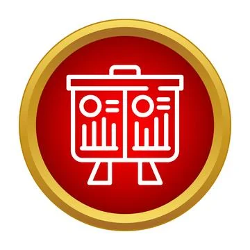 Business presentation board showing data analysis charts icon イラスト素材