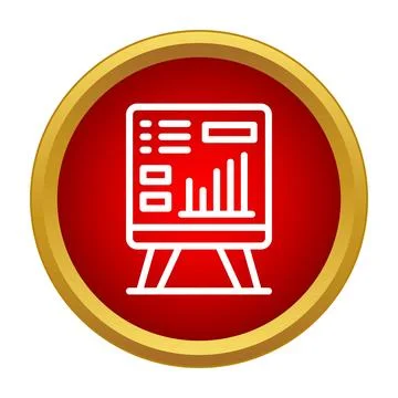 Business presentation board showing data analysis icon Stock Illustration