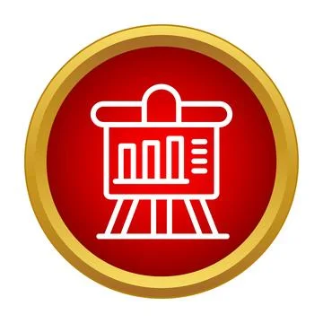 Business presentation chart board icon with data Stock Illustration
