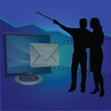 Business presentation, communication, technology Stock Illustration