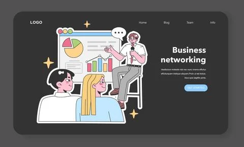 Business presentation concept. Flat vector illustration Stock Illustration