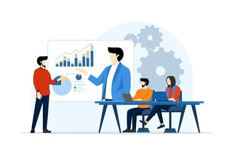 Business presentation concept Stock Illustration