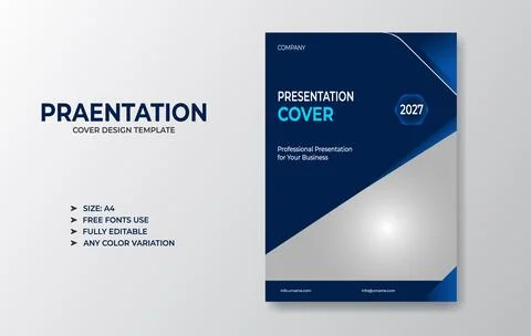Business Presentation Cover Template Stock Illustration