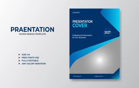 Business Presentation Cover Template Stock Illustration