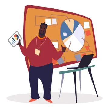 Business Presentation of Data Analysis Skills Stock Illustration