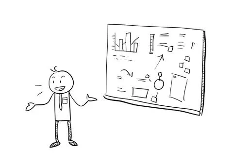 Business Presentation Doodle Stock Illustration
