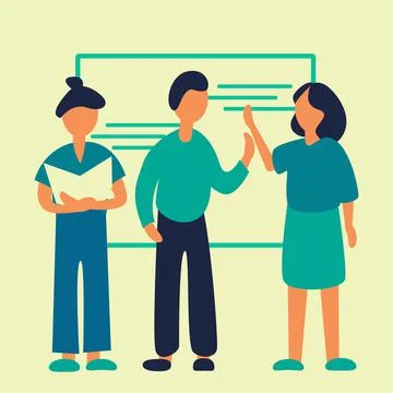 Business presentation of financial performance to the team - Vector Stock Illustration