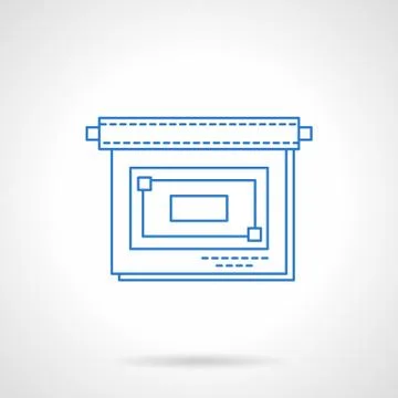 Business presentation flat blue line vector icon Stock Illustration