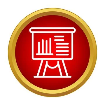 Business presentation flip chart icon analytics data Illustrazione stock