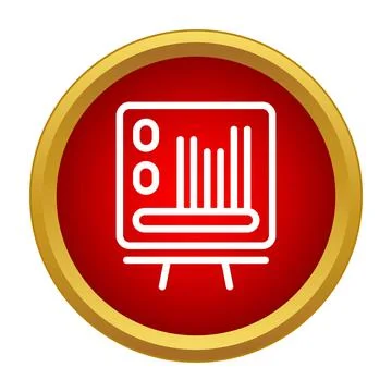 Business presentation flip chart whiteboard analytics icon Stock Illustration