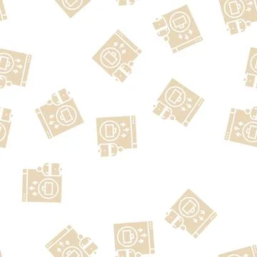 Business presentation glyph seamless pattern sign 스톡 일러스트