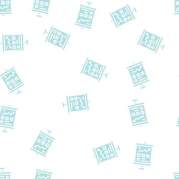 Business presentation glyph vector seamless pattern sign Illustrazione stock