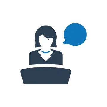 Business Presentation Icon Illustrazione stock