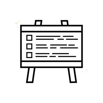 Business presentation linear vector icon style illustration. Items with a Stock Illustration