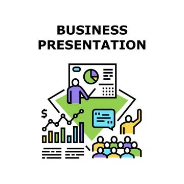 Business Presentation Meeting Vector Concept Color Illustrazione stock