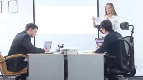 Business presentation in an office Stock Footage 87085757