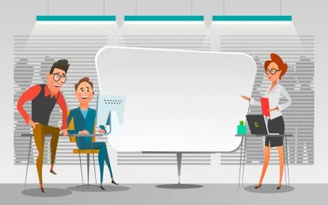Business presentation at office Illustrazione stock