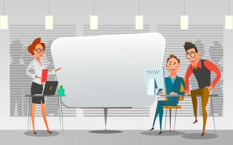 Business presentation at office Illustrazione stock